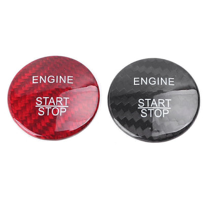 ya 4 8.8 Start Engine Button Switch Sticker Carbon Fiber Cover Cap Fit for Mercedes-Benz