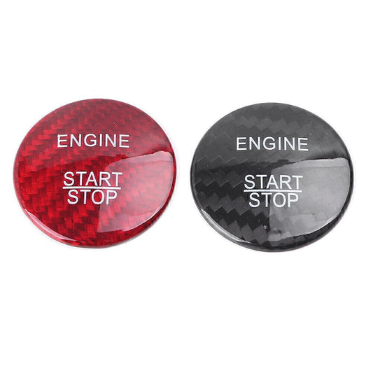 ya 4 8.8 Start Engine Button Switch Sticker Carbon Fiber Cover Cap Fit for Mercedes-Benz
