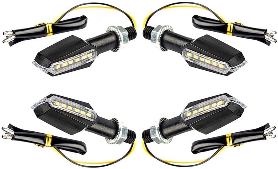 ya 11 9.14 zhengce 4pcs Motorcycle Bicycle LED Turn Signal Indicator Flashing Light Amber for