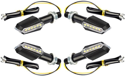 ya 11 9.14 zhengce 4pcs Motorcycle Bicycle LED Turn Signal Indicator Flashing Light Amber for