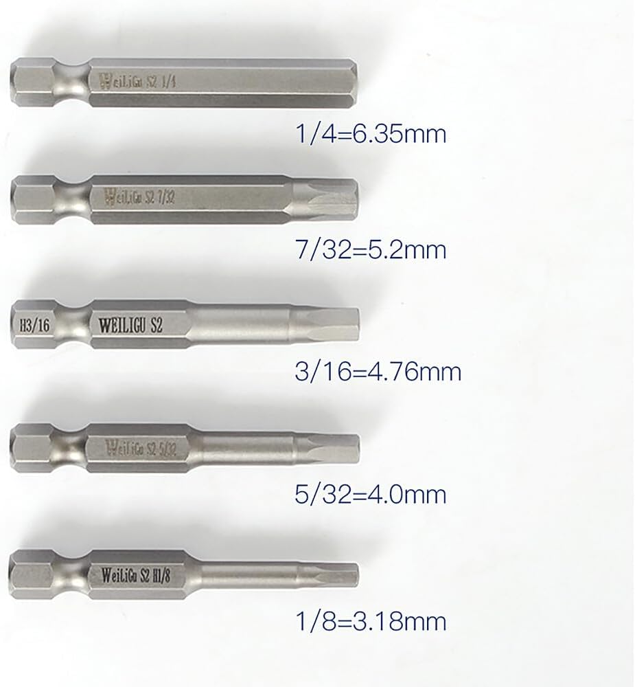 ya 14 9.20 baidi 1/2(12.5mm) Driver Extra Long Allen Key Bits Ratchet Wrench Socket Set H4-H17-1