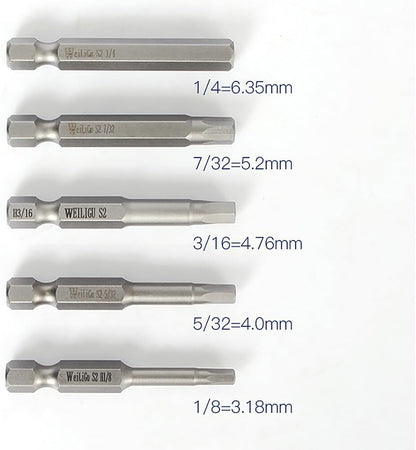 ya 14 9.20 baidi 1/2(12.5mm) Driver Extra Long Allen Key Bits Ratchet Wrench Socket Set H4-H17-1
