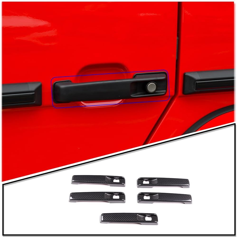 ya 10 9.16 baidi Real Carbon Fiber Outer Handle Protector Decoration for Mercedes-Benz G Class 2004-2018-
