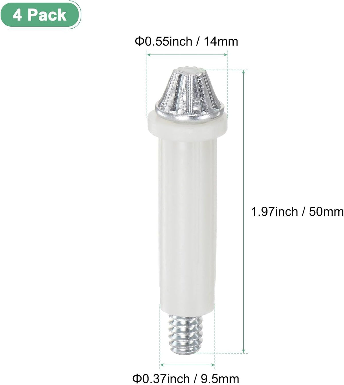 ya 26 10.21 baidi 4-Pack Folding Door Bottom Pivot, 1.97Inch/50mm Length Folding Door Repair Kit