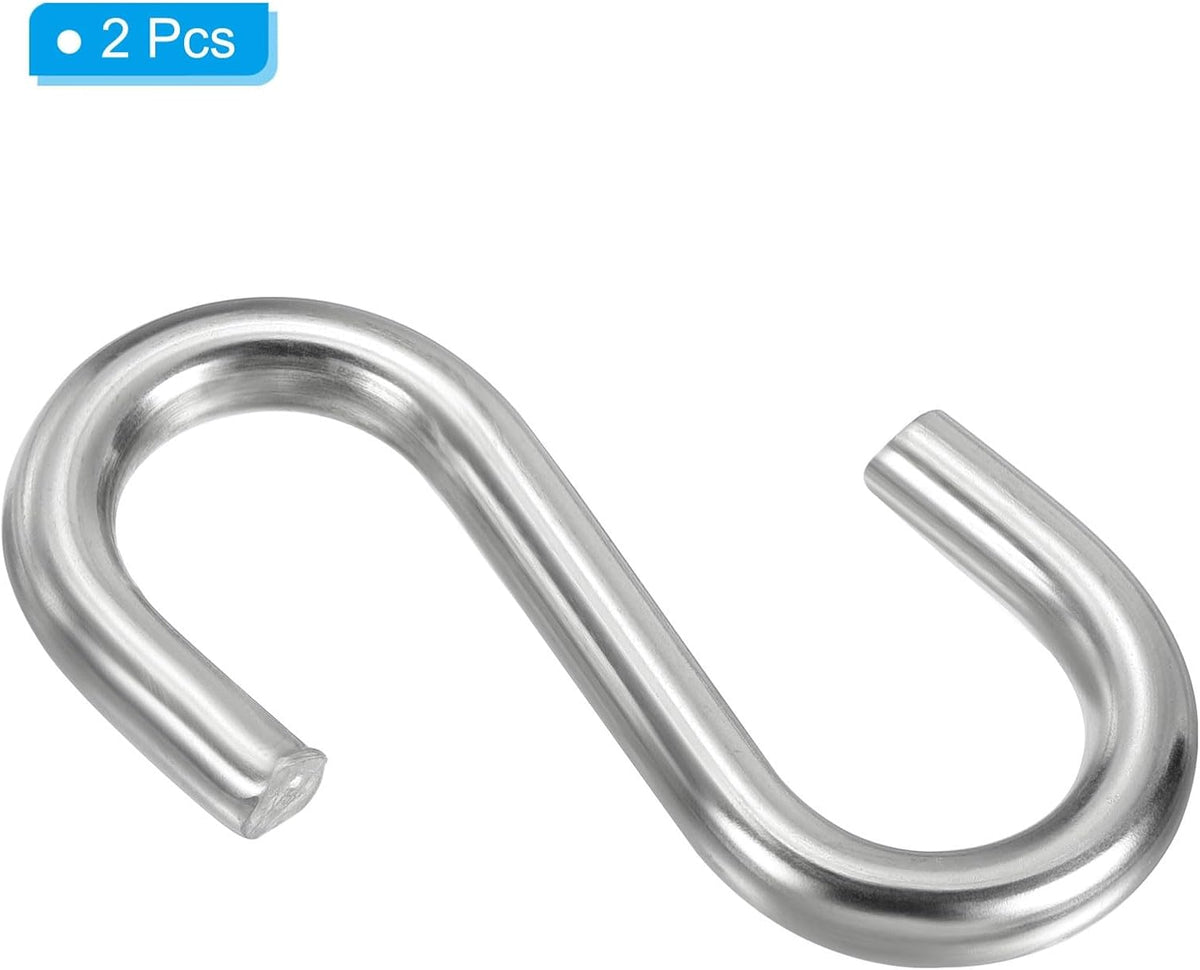 ya 26 10.21 baidi 2 Pack S Hooks 3.2 Inch for Hanging Hammock Stand Swing Silver Tone
