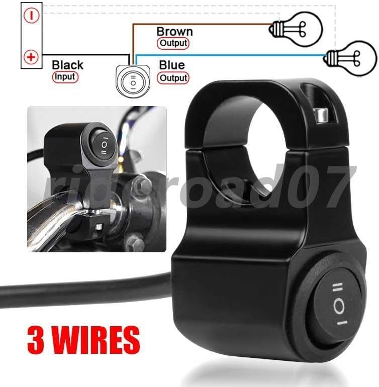 ya 4 8.24 baidi 7/8 Motorcycle ATV Handlebar Mount ON/OFF Switch For Headlight Fog Light Lamp