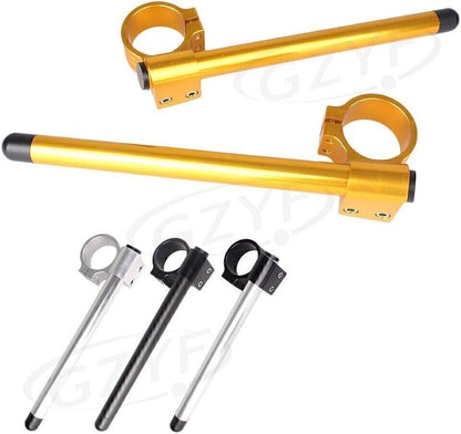 ya 6 8.14 2x 46mm LCNC Fork Clip-ons Handle Grip Handlebar Universal Motorcycle 3 Colors