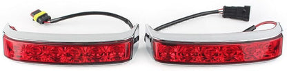 ya 10 9.16 zhengce For Harley 2014-2019 2x LED Saddlebag Brake Taillight Chrome Housing/Red Le