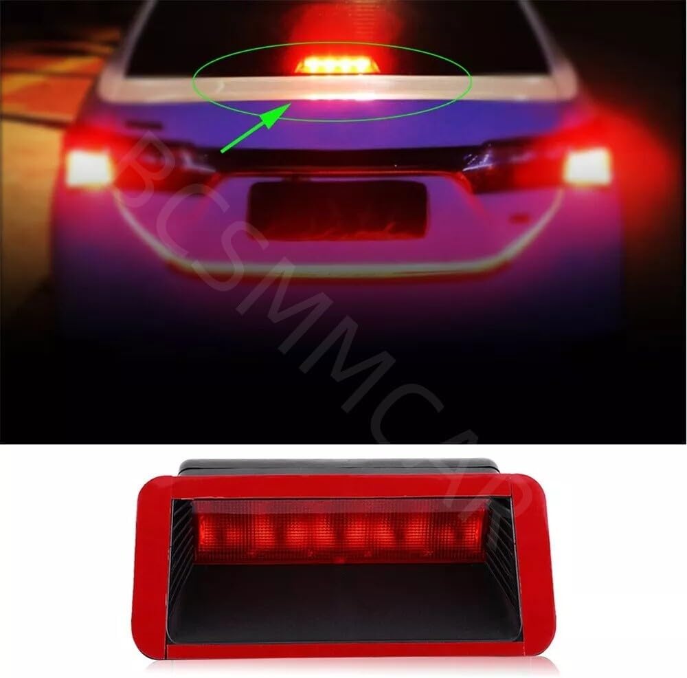 ya 4 8.24 baidi Car 12V Red 5 LED Third Brake Light Rear Tail Center High Mount 3rd Stop Lamp