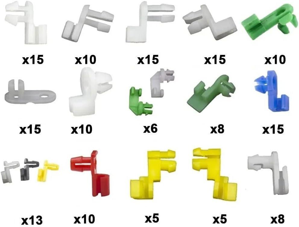 ya 10 9.16 baidi Car Universal 160Pcs Plastic Left Right Door Lock Rod Clip