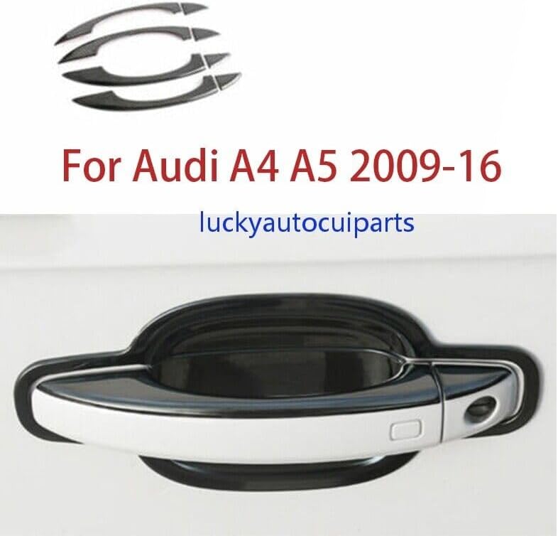 ya 2 8.15 Suitable for Audi A4 A5 2009-16 Black Titanium Outside Door Handle Cover Trim 