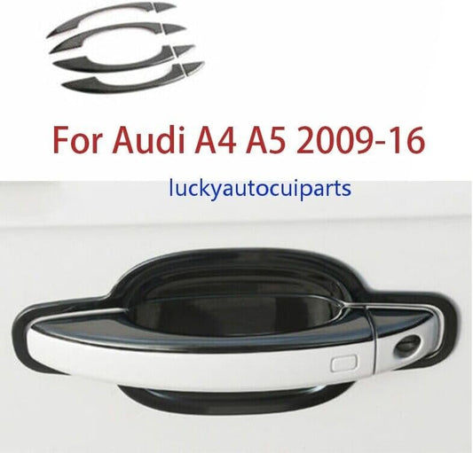 ya 2 8.15 Suitable for Audi A4 A5 2009-16 Black Titanium Outside Door Handle Cover Trim 