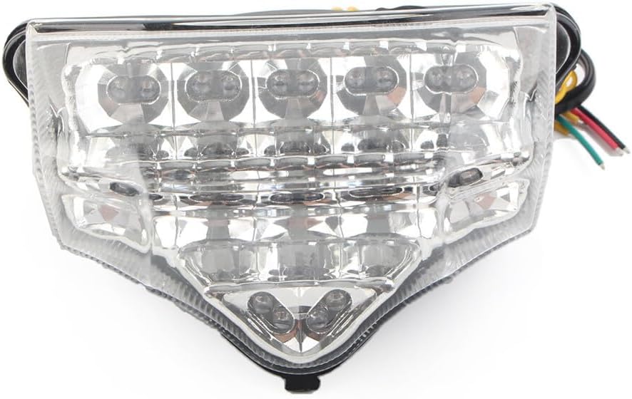 ya 4 8.14 Fit for Yamaha FZ600 FZ6 FAZER 2004-2009 LED Taillights Brake Turn Signal Clear Lens