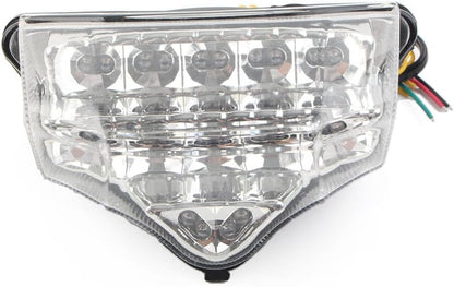 ya 4 8.14 Fit for Yamaha FZ600 FZ6 FAZER 2004-2009 LED Taillights Brake Turn Signal Clear Lens