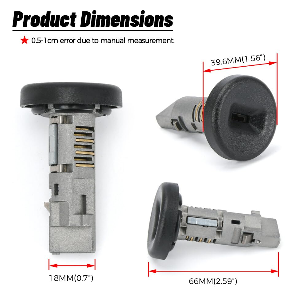 ya 9 10.24 Ignition Lock Cylinder w/Chip 3 Keys Prog for Ram med for GM for Chevy Express 15919460
