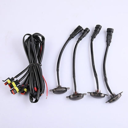 ya 7 8.24 baidi 4pcs for Toyota Tacoma 2016-2021 Front Grille LED Light Raptor Style Grill Smoky