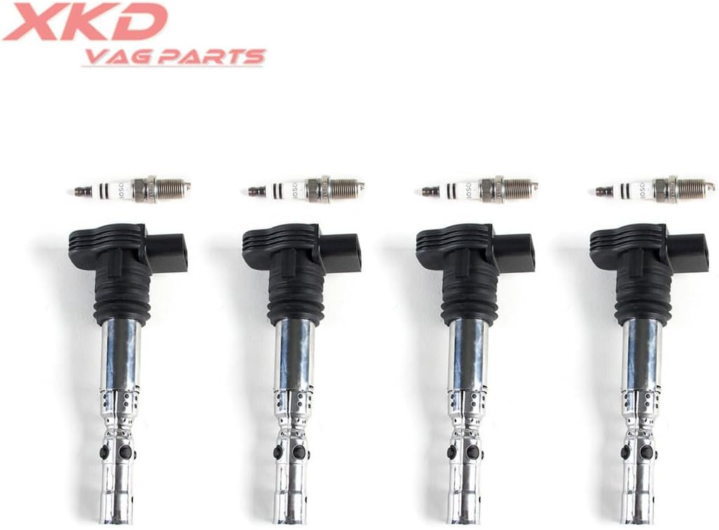 ya 23 10.7 baidi 1.8T 4 ignition coil and spark plug set for VW for Bora for Golf for Passat for Audi A4 A6-