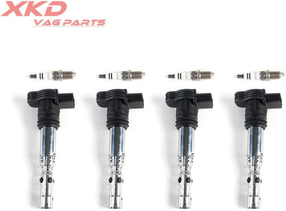 ya 23 10.7 baidi 1.8T 4 ignition coil and spark plug set for VW for Bora for Golf for Passat for Audi A4 A6-