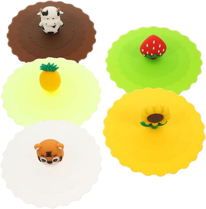 ya 14 9.20 baidi 5PCS Mug Covers for Home Mug Sealing Lids Silicone Mug Covers Coffee Cup Lids-3