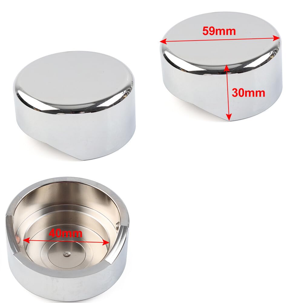 ya 6 8.14 Chrome Upper Fork End Caps for Harley Softail Breakout FXBR FXBRS 2018 2019-2023