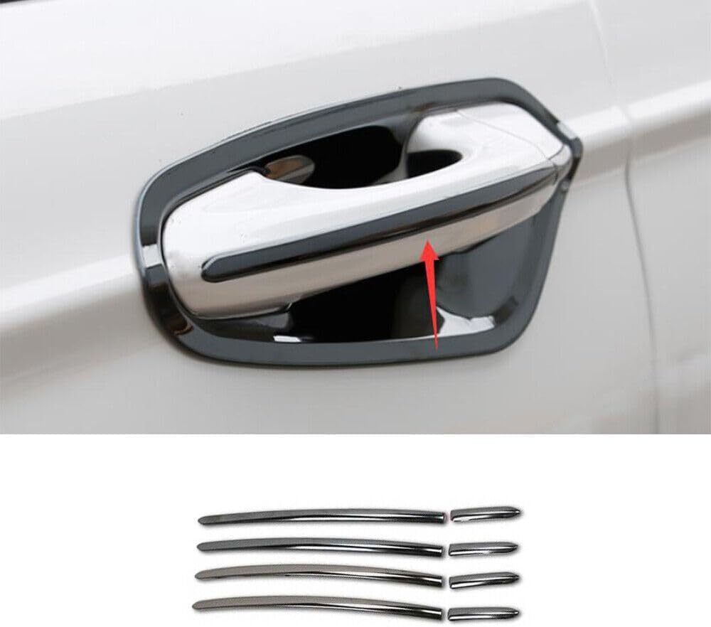 ya 4 8.8.2 for Ford Mondeo Fusion 13-20 Steel Outside Door Handle Cover Trim Black M