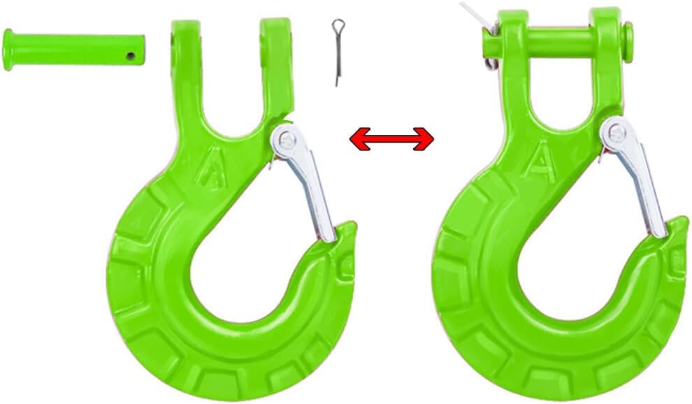 ya 5 8.24 baidi 3/8 Grade 70 Safety Latch Winch Cable Hook Selevis Slide Hook Set