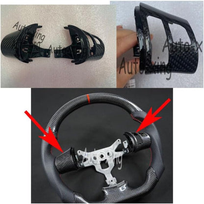ya 8 8.24 baidi Carbon Fiber Button Cover C6 for Corvette Steering Wheel Trim Replacements 2006-2013