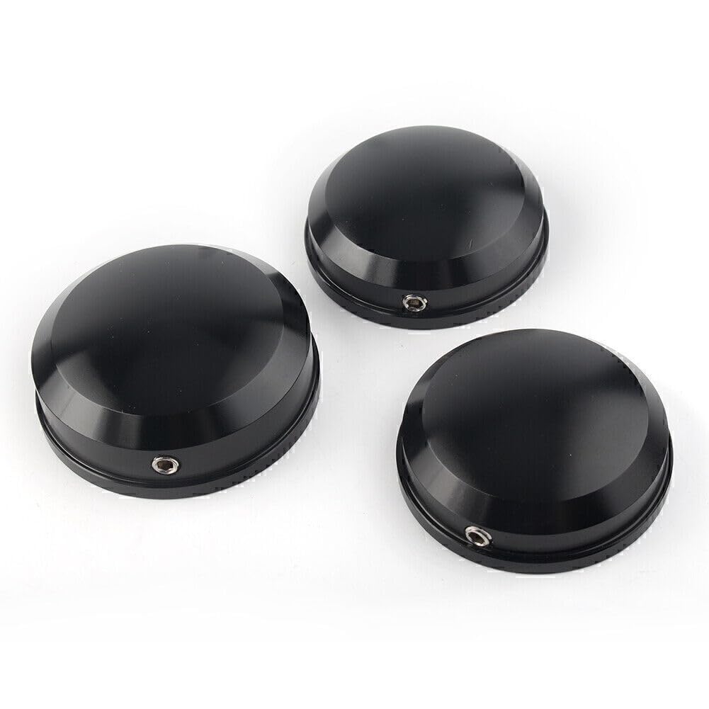 ya 6 8.14 CNC Black Upper Fork Stem Nut Covers Fit Harley FLS FLSS FLSTF FLSTFB 90-17