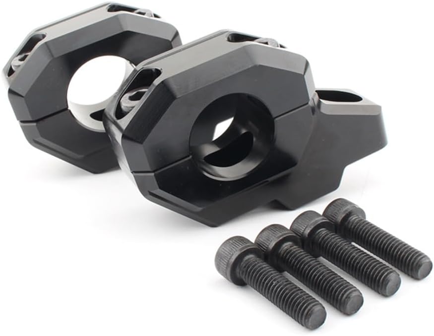 ya 4 8.8.2 Handlebar Mount Riser Clamp Handle Bar for Kawasaki Z900C Z900RS 2017-2024 Black