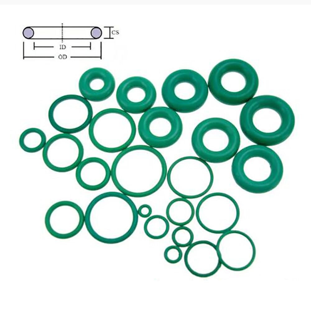 ya 15 10.19 baidi O-Ring 5-220mm Thickness 1.9mm Fluorine Rubber Sealing Ring Zero Ring Green-128