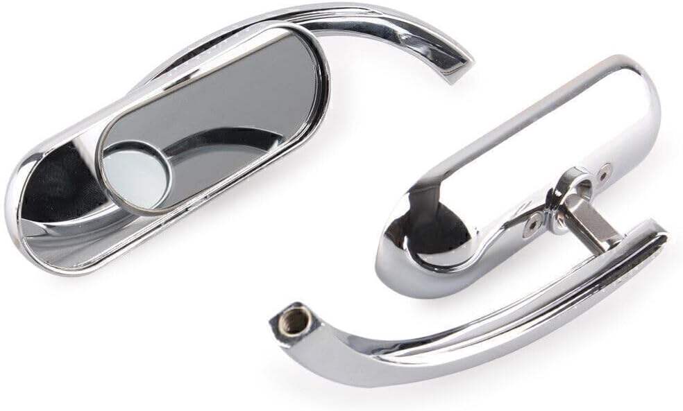 ya 2 8.15 Chrome Oval Rearview Side Mirror for Harley-Davidson Road King Fatboy Dyna