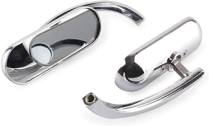 ya 2 8.15 Chrome Oval Rearview Side Mirror for Harley-Davidson Road King Fatboy Dyna