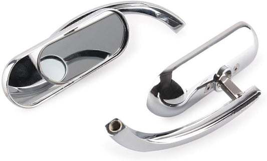 ya 2 8.15 Chrome Oval Rearview Side Mirror for Harley-Davidson Road King Fatboy Dyna