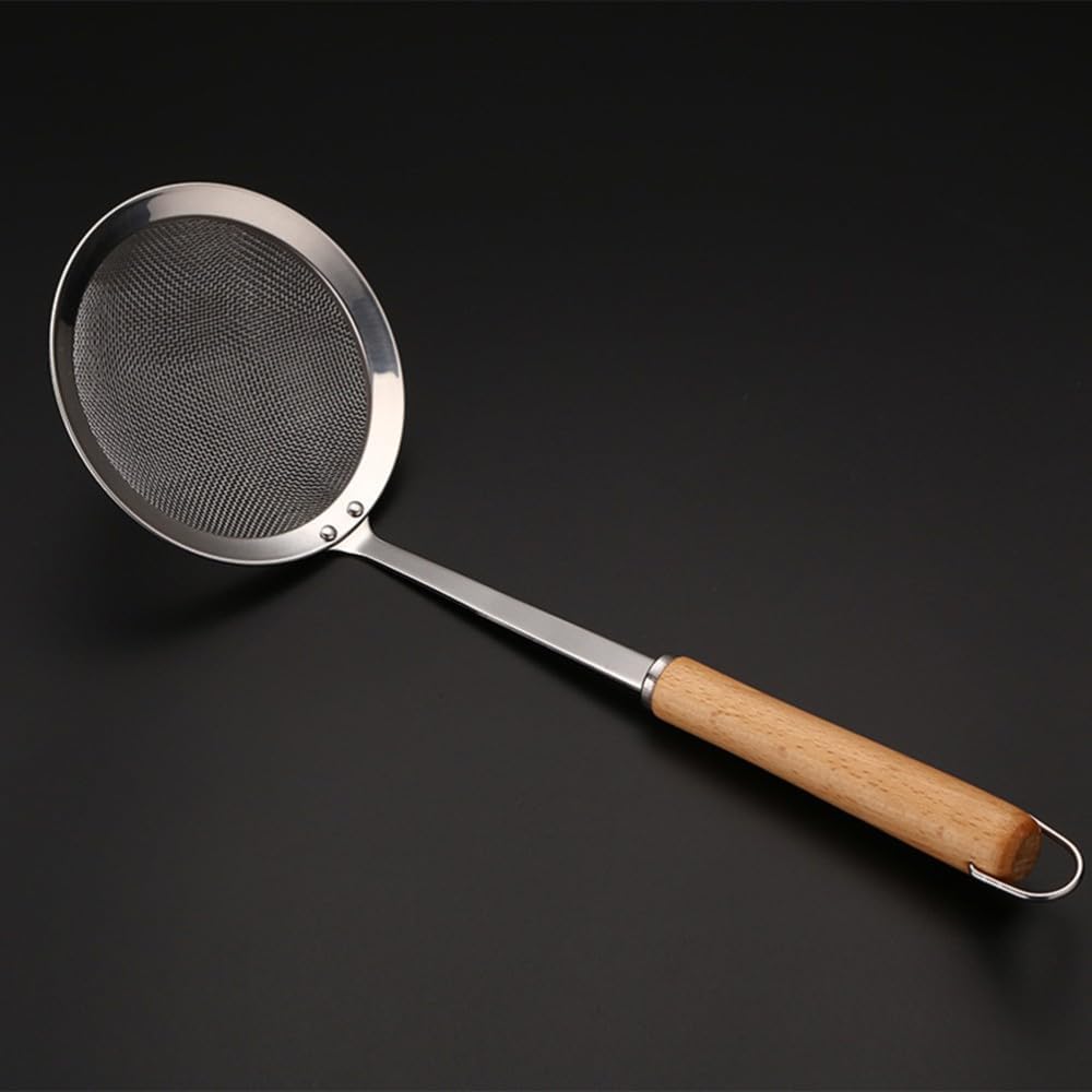 ya 14 9.20 baidi Stainless Steel Mesh Sieves Oil Colander Hot Pot Filter Cooking Strainer Flour-1