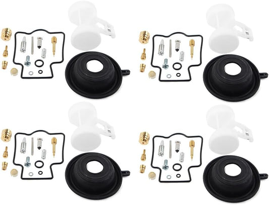 ya 12 10.8 zhengce 4 Sets Carburetor Carb Repair Rebuild Kit for Kawasaki ZZR400 ZX400 1990-20