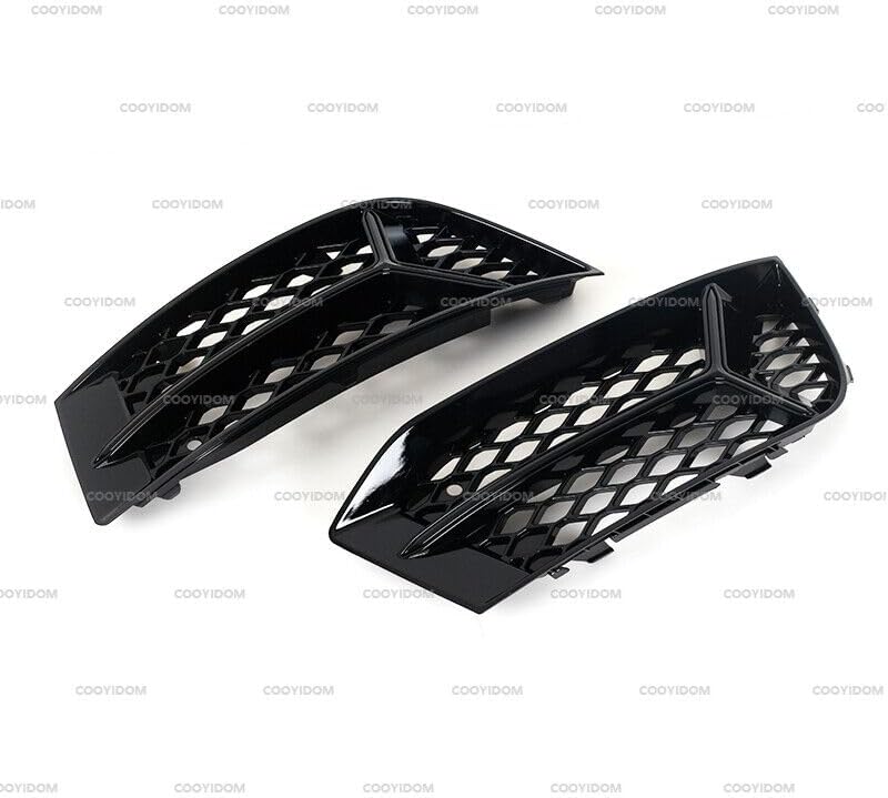 ya 2 8.15 A pair of fog light f for Ram es with honeycomb fog light f for Ram es, black on, suitable for Audi A3 2017-2020