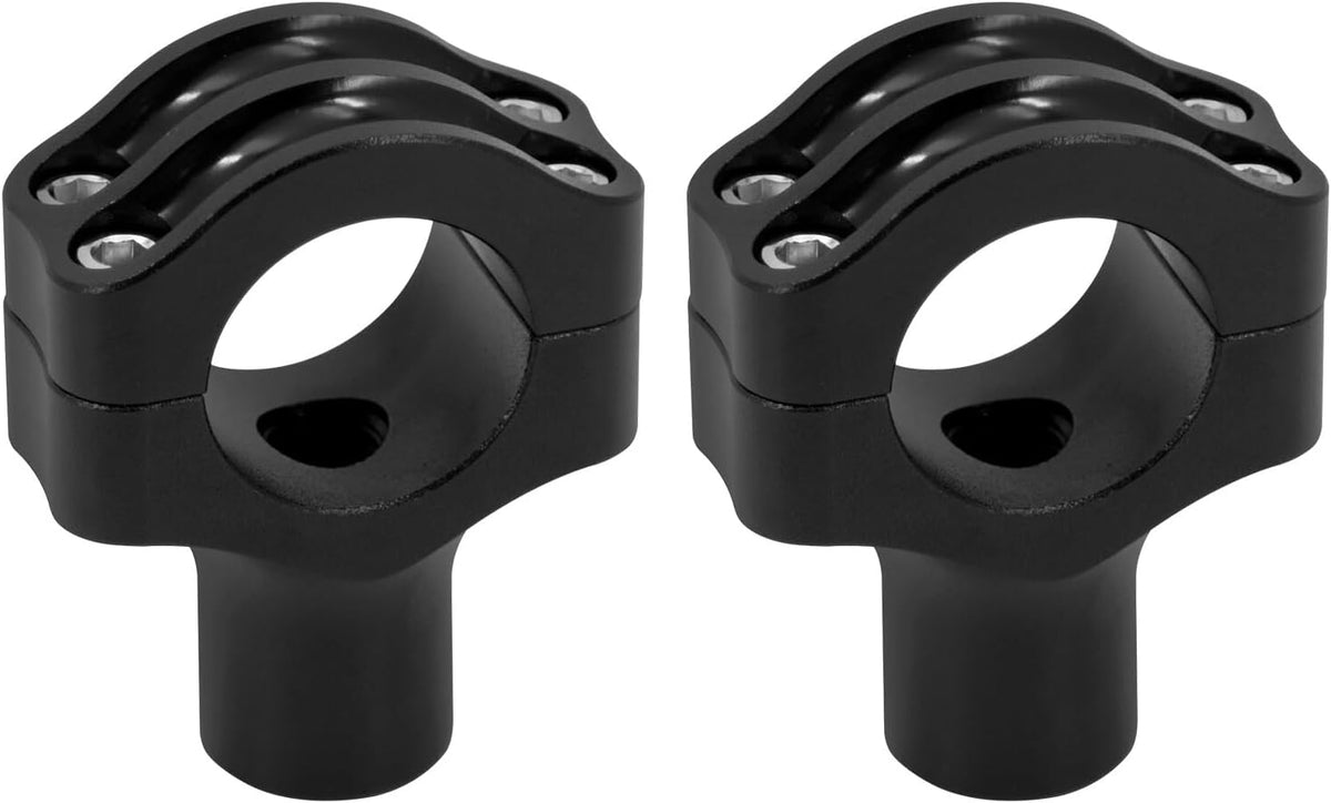 ya 4 8.8.2 Black Riser Clamp Mount for Harley 1.25 Handlebars Dyna Softail Road King Glide