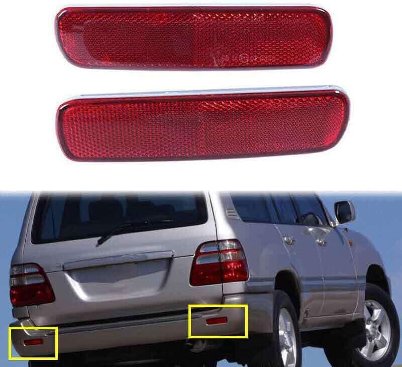 ya 10 9.16 zhengce for Land Cruiser for Lexus LX470 1Pair Rear Bumper Reflector Brake Stop Lig