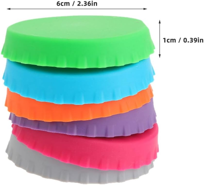 ya 14 9.20 baidi 18 Pcs Beer Bottle Cap Bevera Can Lid Covers Soda Lids Re ble Sealing Caps-1