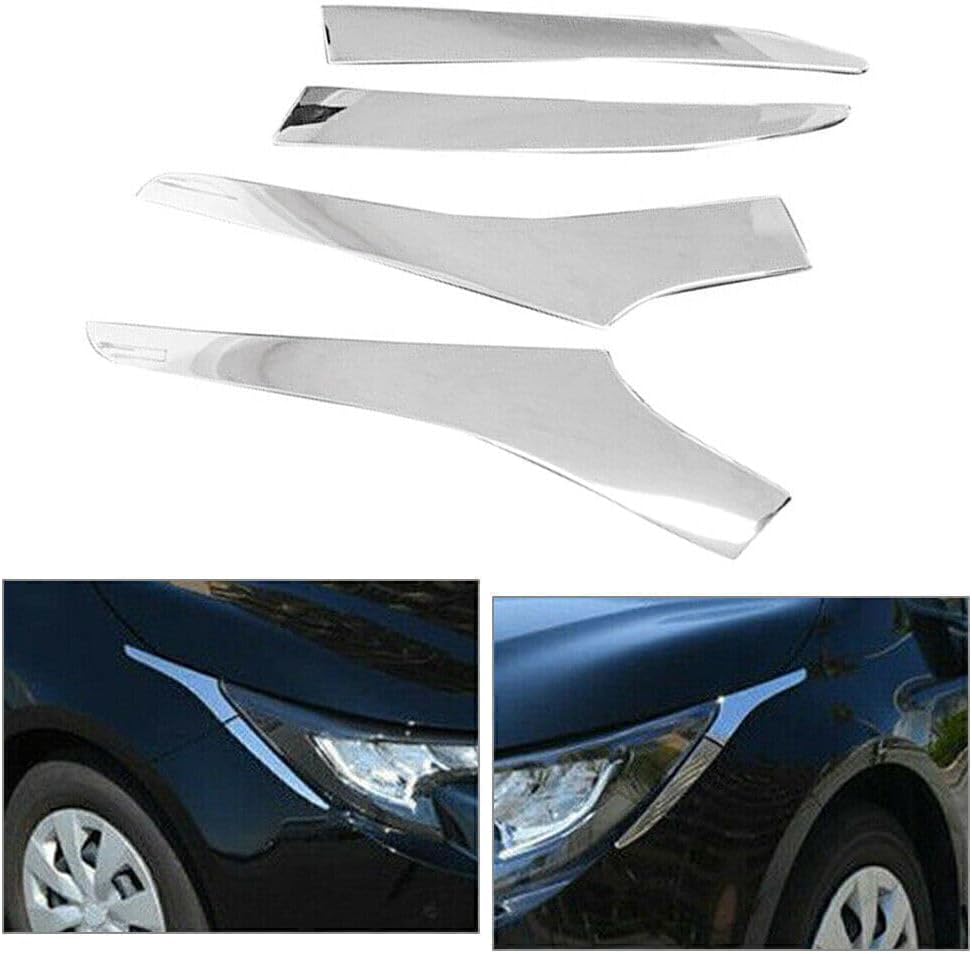 ya 11 9.14 zhengce for Toyota for Corolla Hatchback 2019-2020 Chrome Front Headlight Eyelid Co
