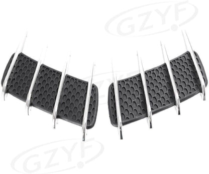 ya 4 8.24 baidi 2x Vent Trim/Hood Air Flow Intake Cover Car Decoration FIN Side For Universal