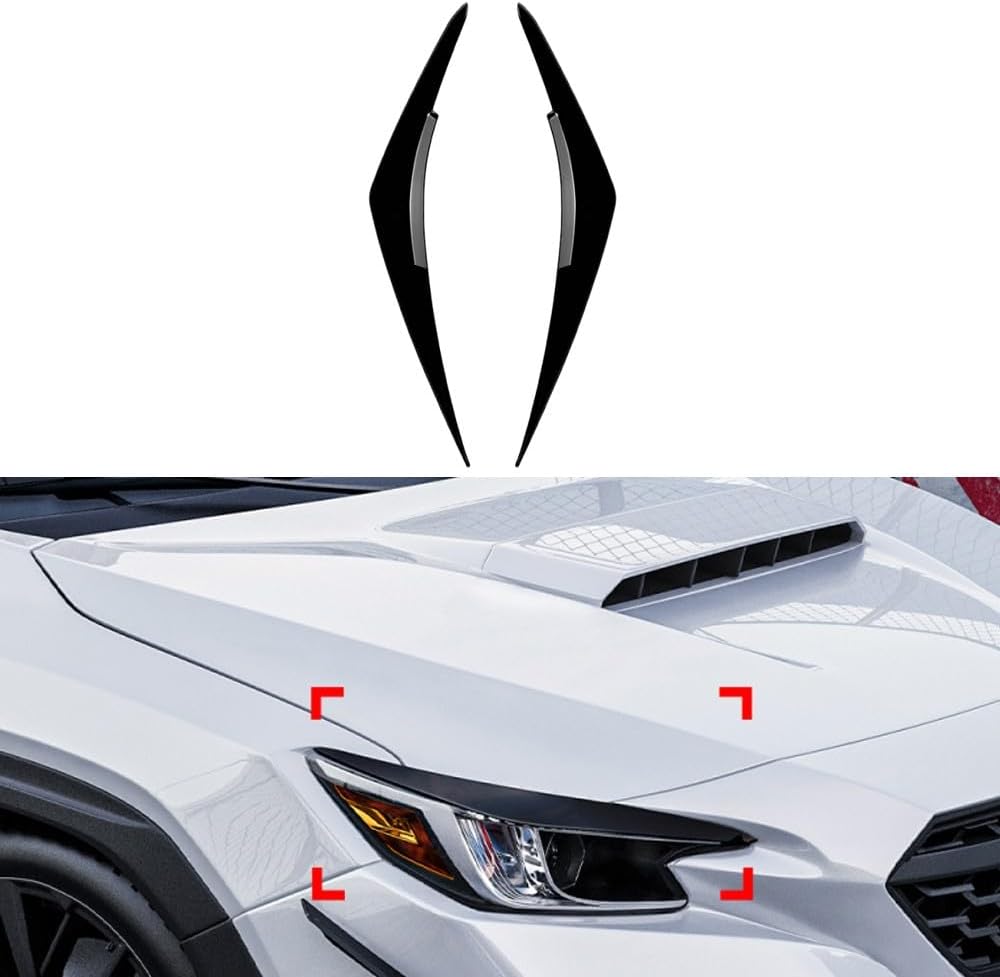 ya 2 8.15 1 Pair Gloss Black Tape-On Headlight Eye Lids Covers for for Subaru WRX STI 2022+