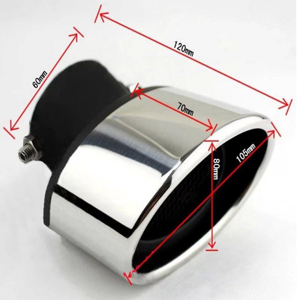 ya 6 8.14 Stainless Steel Rear Pipe Tip Tailpipe For Focus 2011 2012 2013 2014 2015 2016