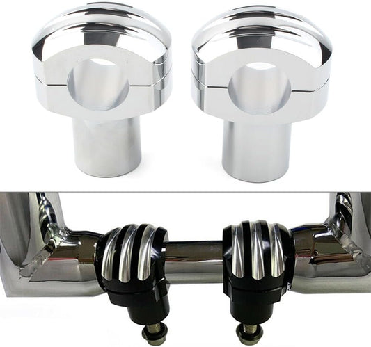 ya 4 8.8.2 1 Handlebar Riser Clamp Fit for Harley Touring Dyna Sportster XL Softail Chrome