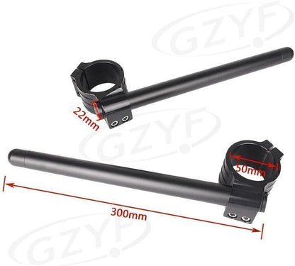 ya 4 8.24 baidi For Cafe Racer Universal Gold Clip-On Motorcycle 7/8 Handlebars 50mm Fork Tube