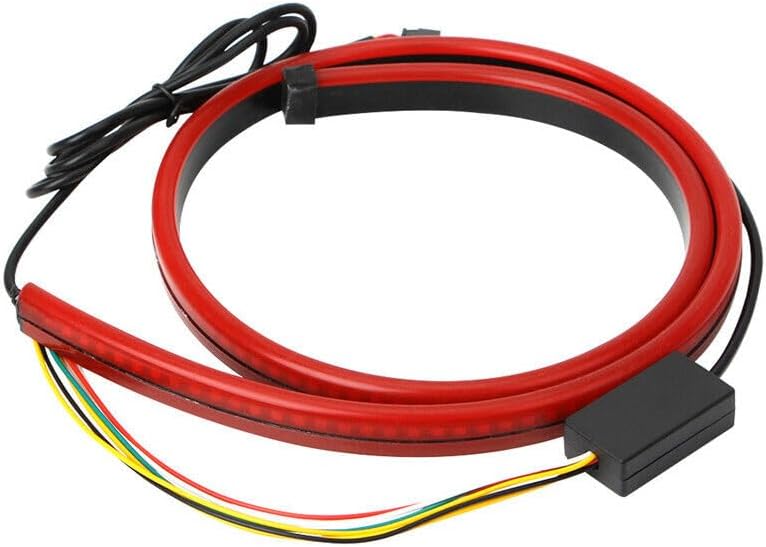 ya 4 8.8 Car 144 Red LED Centre High Mount Third Stop Brake Light Bar Signal Flowing Lamp