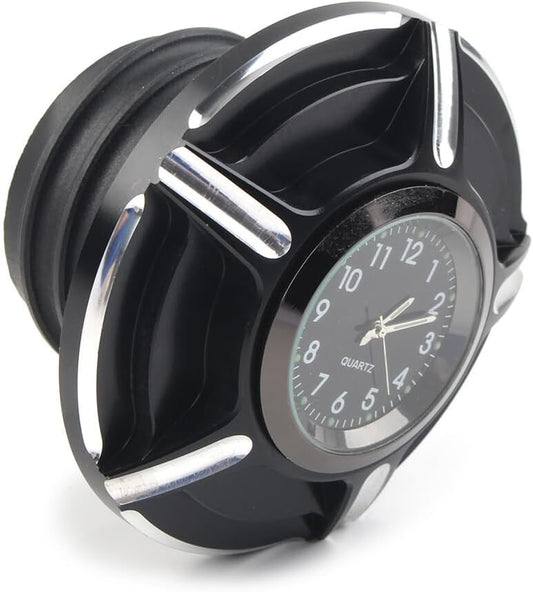 ya 4 8.10 Motorcycle Billet Aluminum Gas Cap Fuel Tank Cover with Watch For Harley