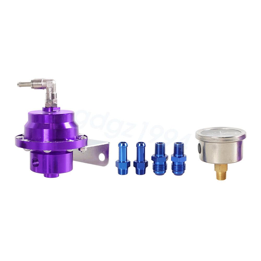 ya 2 8.15 Universal Adjustable Car Fuel Pressure Regulator with Oil Gauge Kit 0-160 PSI L