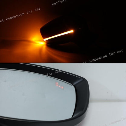 ya 11 9.14 baidiRight blind spot side door mirror heating with light for Mazda CX-5 2017-2019 Red -