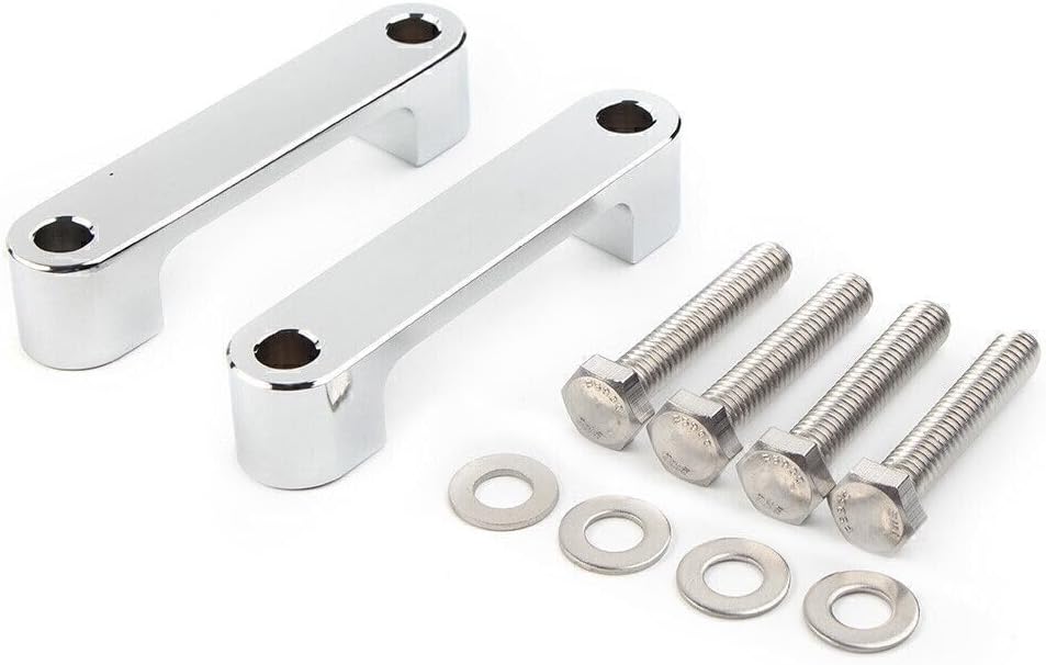 ya 4 8.10 Silver Wrap Front Fender Brackets Spacers 30 Inch Fit for Harley Touring 1996-2013
